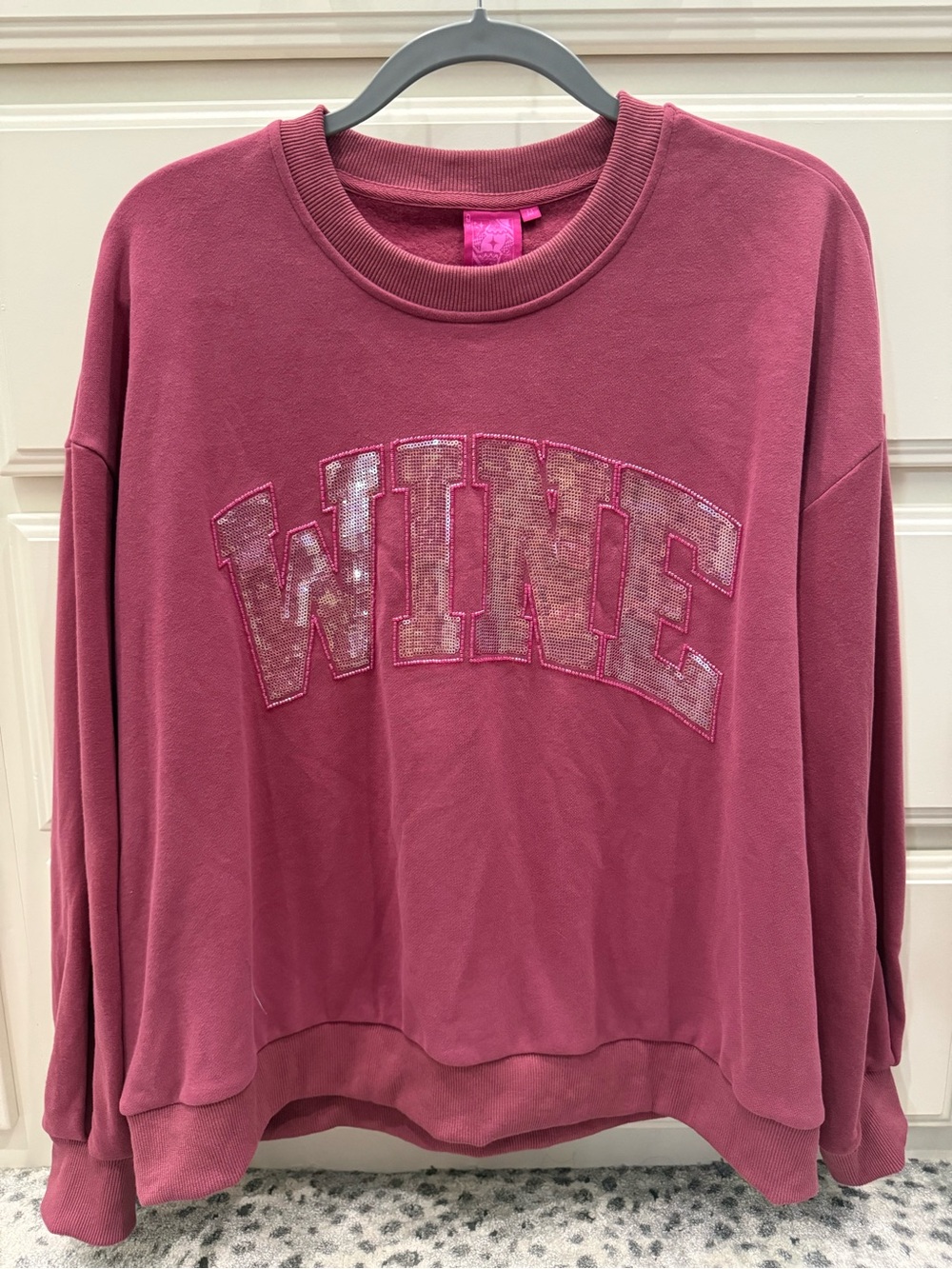 Queen of Sparkles- Wine Sweatshirt- Medium